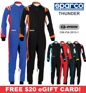 Karting Gear - Karting Suits - Sparco Thunder Karting Suit - $249